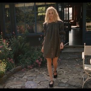 DOEN Buttercup dress| xsmall Black Winter Ditsy